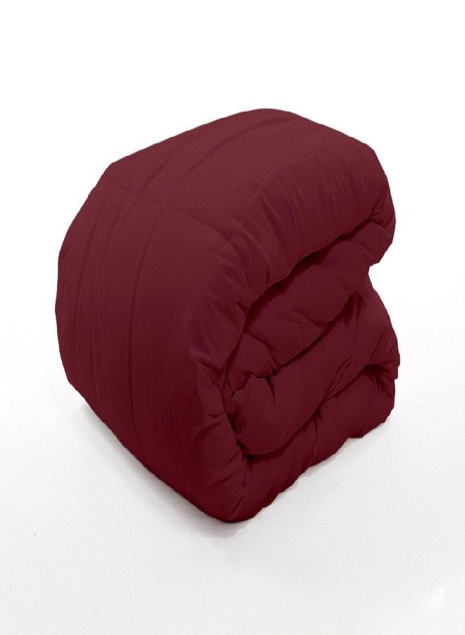 CGK Unlimited CGK Unlimited Comforter Duvet Insert - Warm, Lightweight & Breathable Full Size Down Alternative Set - Hotel Quality Bedding - & Fibers Ideal for Allergies - Lightweight Duvet (Full, Burgundy) - Image 3