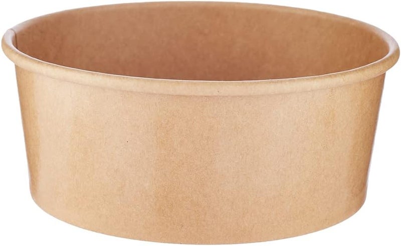 Hotpack Kraft Paper Salad Bowls with Lids 5-Pieces, 26 oz Capacity, Brown - Image 4