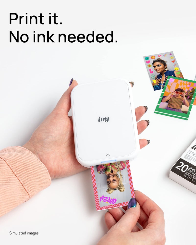 Canon Zink Sticky Back Photo Paper Pack (100 Sheets)  Compatible To Mini Printer  Ivy Cliq +2 Instant Camera Printer And Ivy Cliq 2 Instant Camera Printer - Image 4
