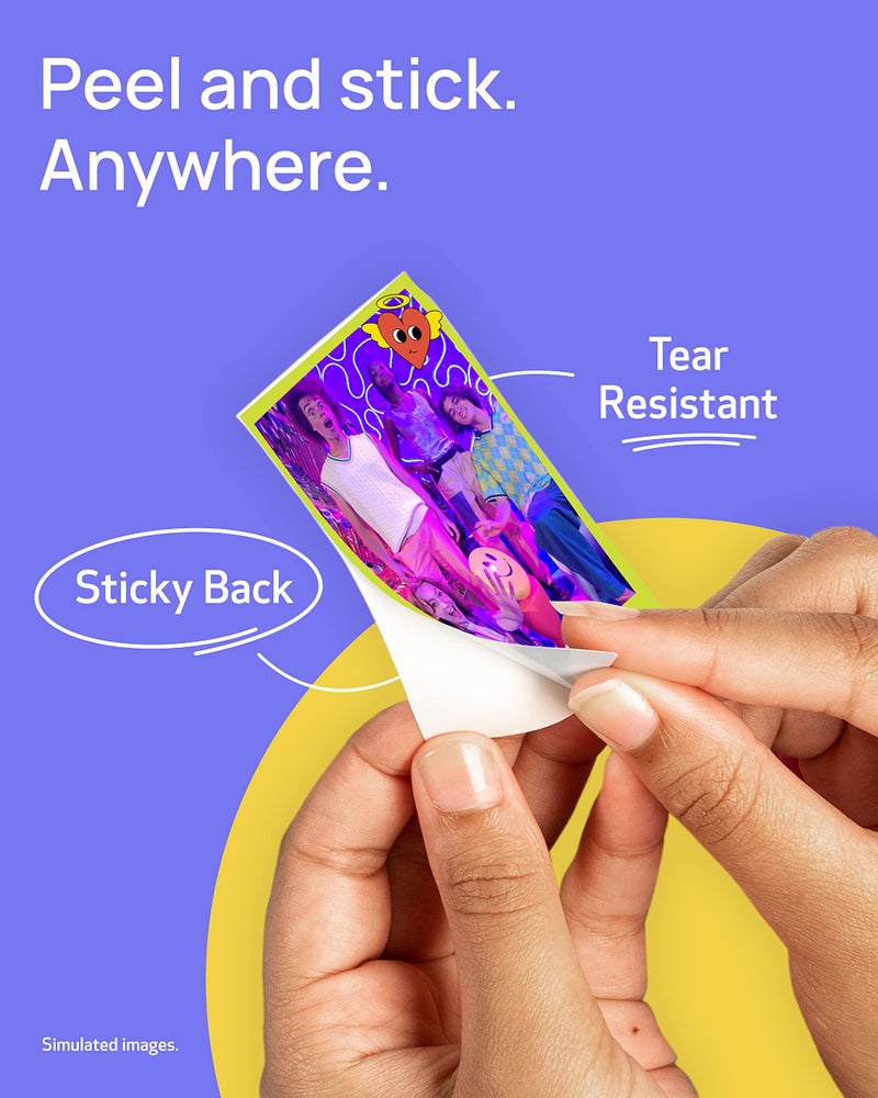 Canon Zink Sticky Back Photo Paper Pack (100 Sheets)  Compatible To Mini Printer  Ivy Cliq +2 Instant Camera Printer And Ivy Cliq 2 Instant Camera Printer - Image 3
