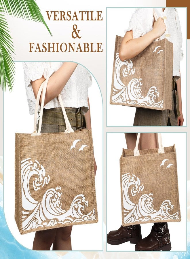 Yiyiring 4 Pcs Summer Beach Gift Set Beach Lover Gifts Beach Burlap Tote Bag Beach Cosmetic Bag 20 oz Beach Tumbler Beach Keychain Summer Party Holiday Vacation Wedding Beach Travel for Women Girls - Image 4