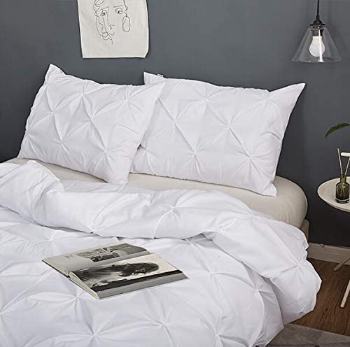 Easy Bedding 300 TC Luxury Pinch Pleated Pillow Cover Set of 2 PC 100 Cotton Pin Tuck Design Pillow Cases Long Staple Hotel Quality Bed Pillow CoverLavender SolidKing Size 16 x 24 - Image 3
