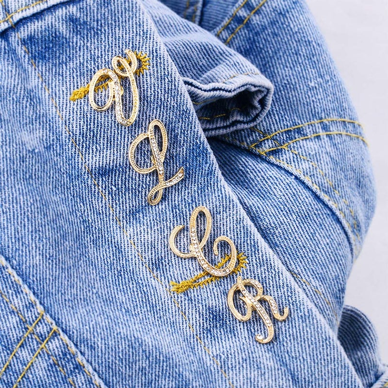 ETHOON Initial Letter Brooch Pin Small Lapel Pin Tie Tack Name Personalized Gifts for Women Men Gold M - Image 5