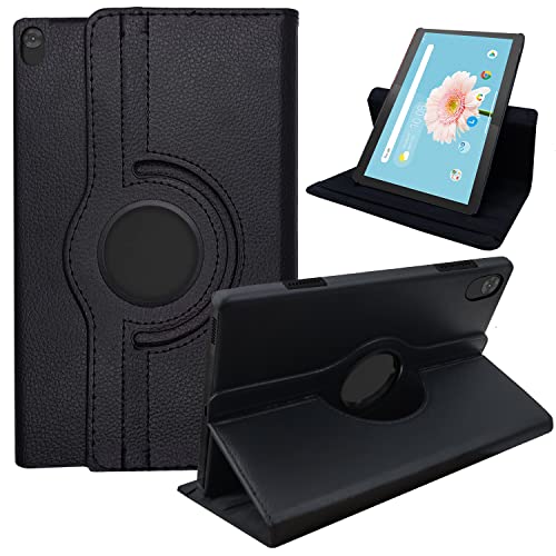 CEDO Lenovo Tab M10 / M10 HD (10.1 inch) Flip Cover | Leather Finish | 360 Degree Rotate Back Cover | Shockproof Back Cover Case for Lenovo Tab M10 / M10 HD (10.1 inch) TB-X505F/ L (Black) - Image 1