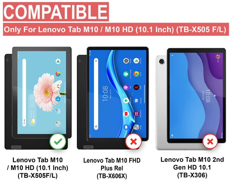 CEDO Lenovo Tab M10 / M10 HD (10.1 inch) Flip Cover | Leather Finish | 360 Degree Rotate Back Cover | Shockproof Back Cover Case for Lenovo Tab M10 / M10 HD (10.1 inch) TB-X505F/ L (Black) - Image 4
