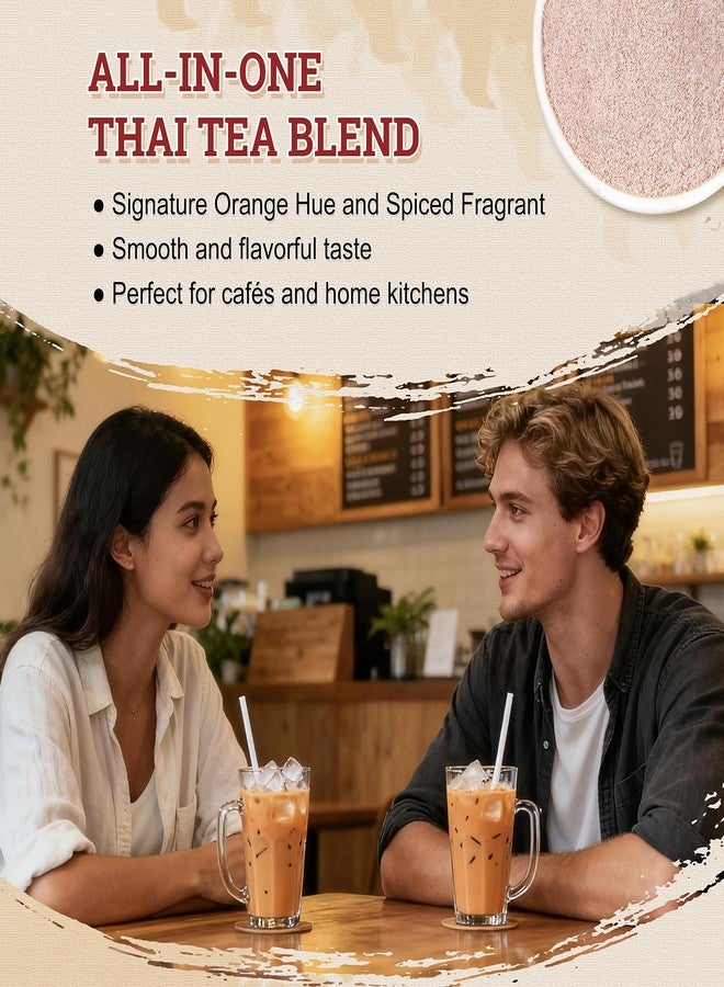 52USA Thai Tea Flavored Powdered Drink Mix, Thai Tee Mix 2.2 lbs, Instant Milk Tea Mix with Creamer & Sugar, Easy to Prepare for Boba, Desserts & More - Image 2