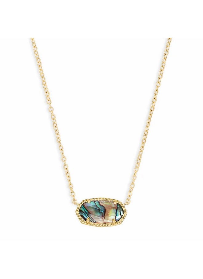 Kendra Scott Elisa Pendant Necklace For Women, Fashion Jewelry, 14K Gold-Plated, Abalone Shell  - Image 1