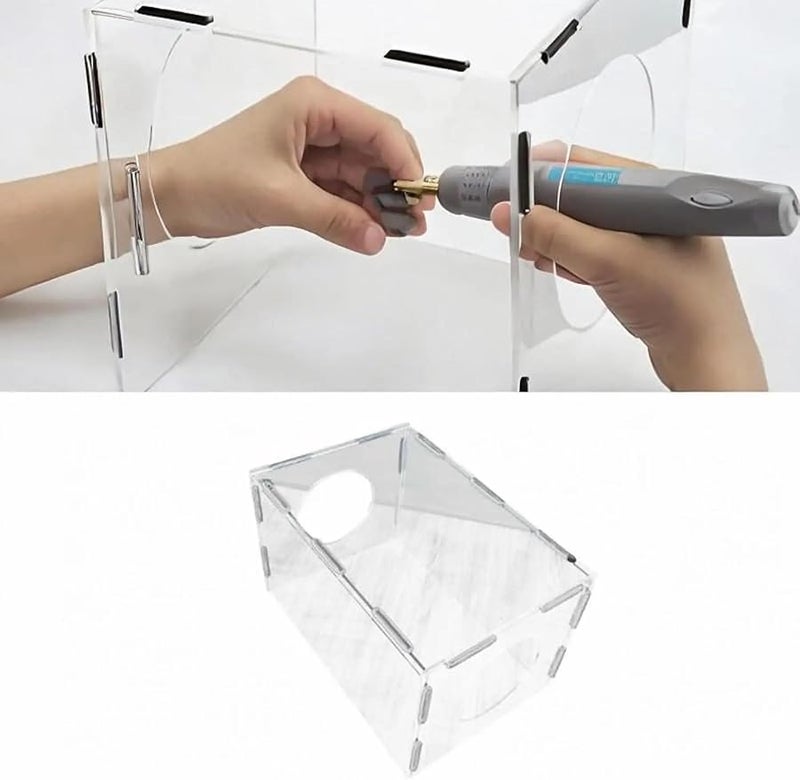 Transparent Dust Hood Cover For Grinding Polishing Engraving Cutting 250x250x250mm - Image 4