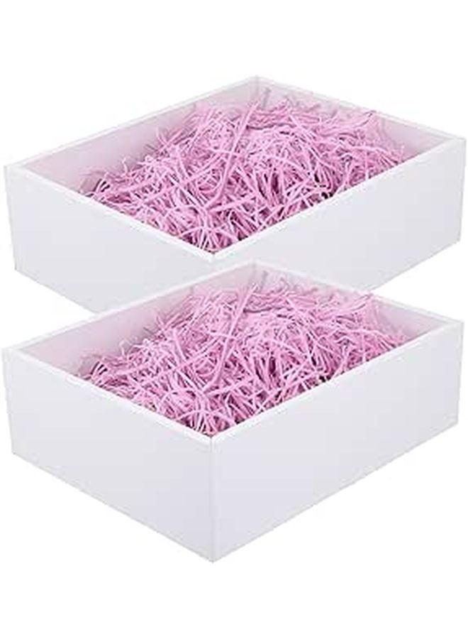 Purple Red Raffia Grass Shredded Paper 2pcs 120G Box Filler For Wedding Party Decoration - Image 1
