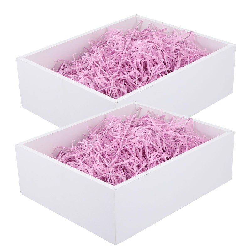 Purple Red Raffia Grass Shredded Paper 2pcs 120G Box Filler For Wedding Party Decoration - Image 2