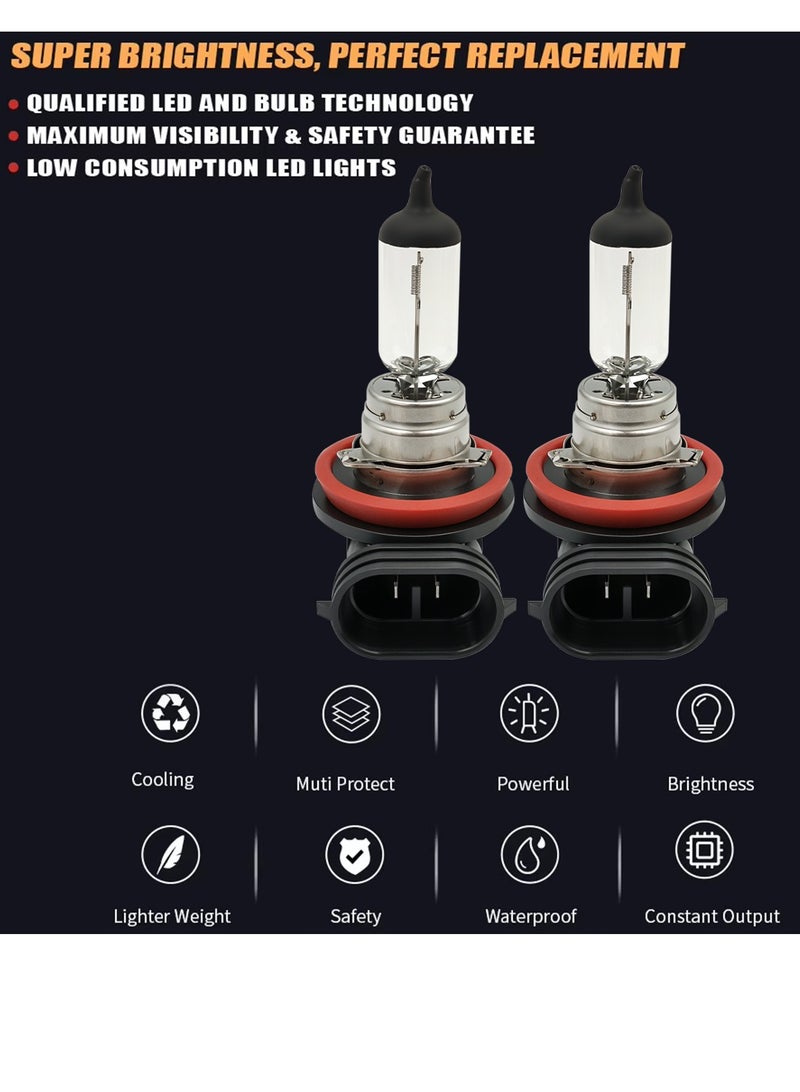 FEEMA H11 Halogen Headlight Bulb 12V 55W 2PCS Premium Quartz Glass Car Head Lamp Bulbs Super Bright White Light Automotive Front Fog Light Replacement Bulb Long Life Xenon Gas Beam Lamp for Cars SUVs Trucks Waterproof Made in Korea - Image 2