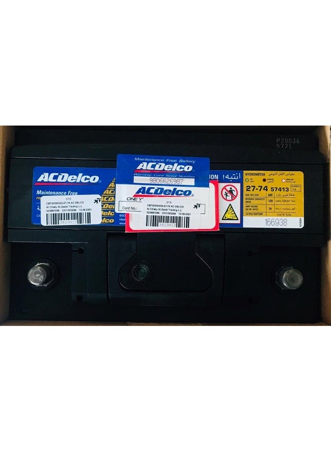 Ac Delco AC Delco Car Battery 12V 74AH 27-74MF 57413 57412 - Image 2