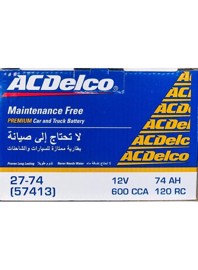 Ac Delco AC Delco Car Battery 12V 74AH 27-74MF 57413 57412 - Image 1