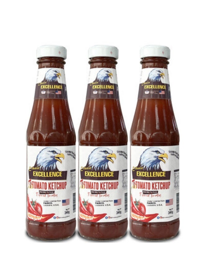 Excellence Hot Tomato Ketchup, 3x340g - Image 1