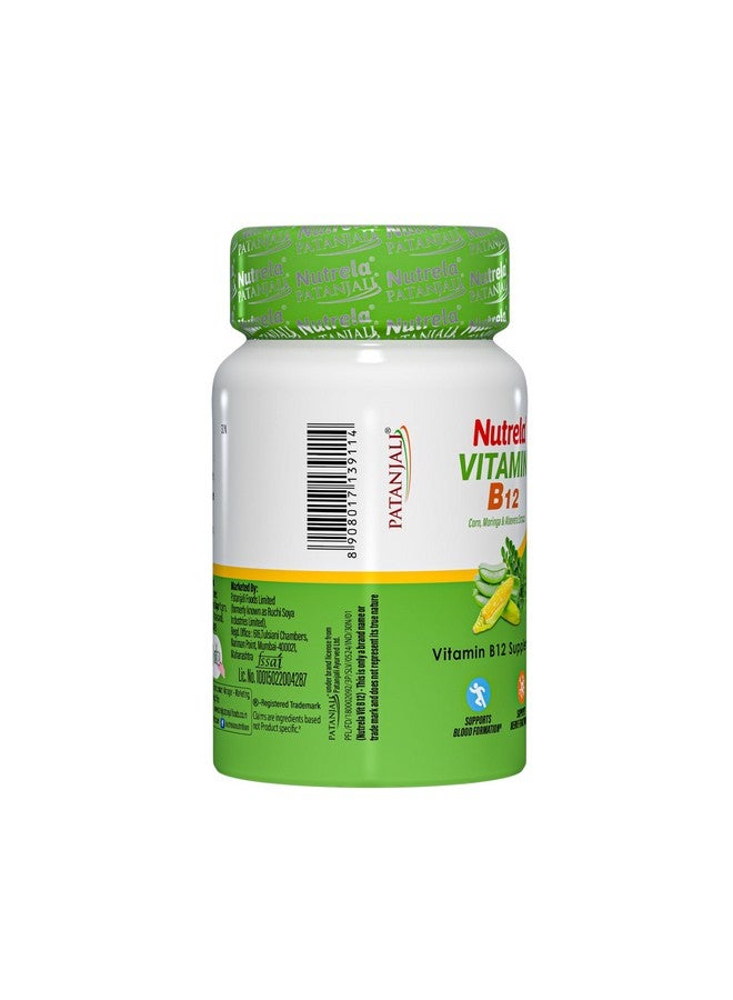 Nutrela Vitamin B12 Biofermented Plant Based Supplement for Men & Women with Moringa and Aloevera Extract - 30 Veg Capsules - Image 3