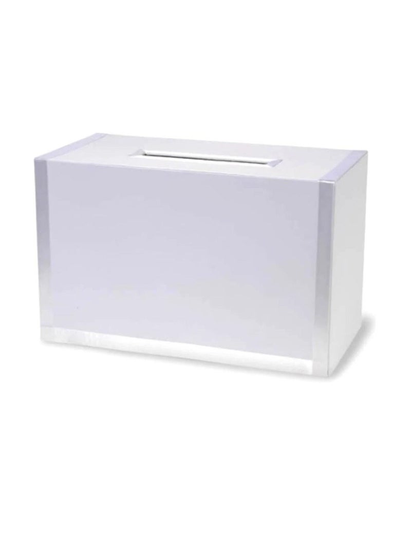 Wedding Card Box Rectangle White 16 x 8 x 10-1/8 - Image 2