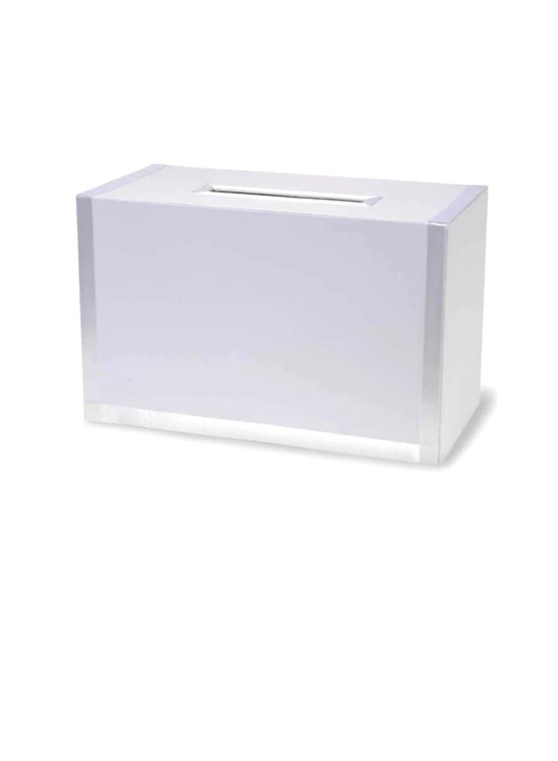 Wedding Card Box Rectangle White 16 x 8 x 10-1/8 - Image 1