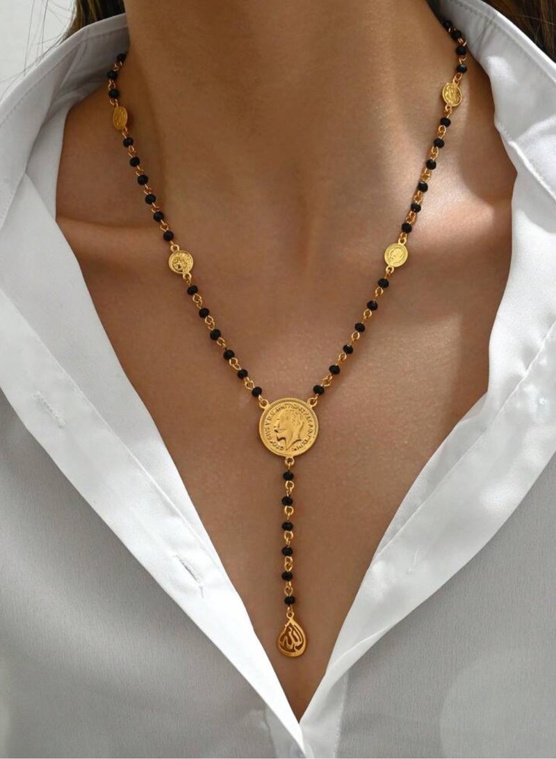 نيو ستايل سلسال نسائي أنيق مطلي باللون الذهبي - Image 1