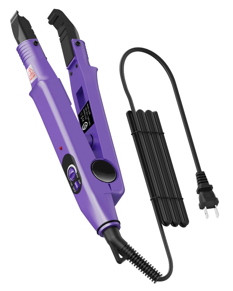 TopWigy TopWigy Professional Hair Extension Tools Ktip Extensions Tools Kit Hair Connector Fusion Heat Iron Connector Wand Temperature Adjustable Melting Tool with US PlugPurple 