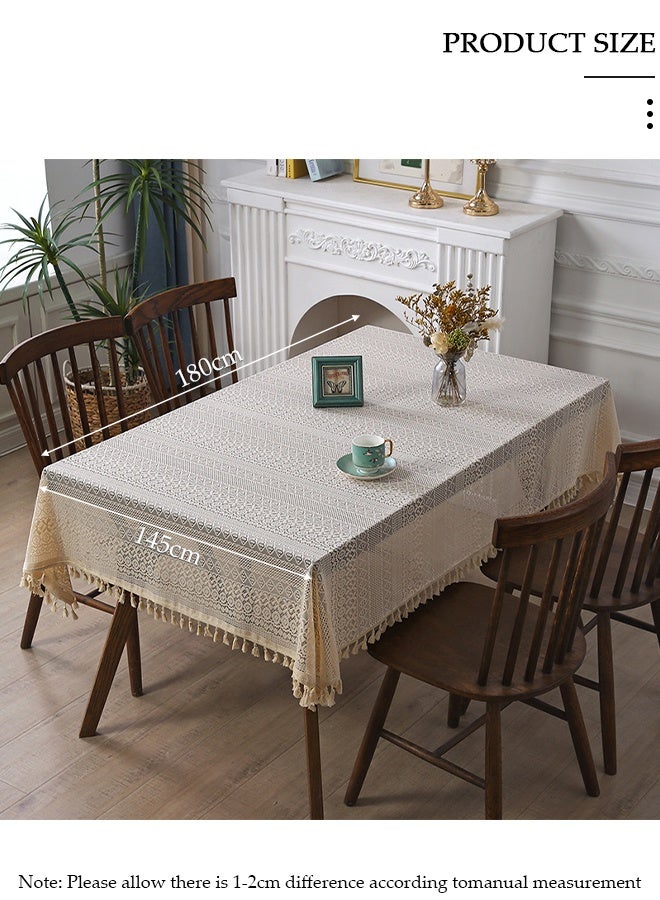 DUNISO Rectangle Tablecloth 145x180cm, American Vintage Table Cloth Boho Style, Table Cloth Washable Spill Proof Wrinkle Resistant Table Cover For Kitchen Parties Tabletop Outdoor Picnic - Image 4