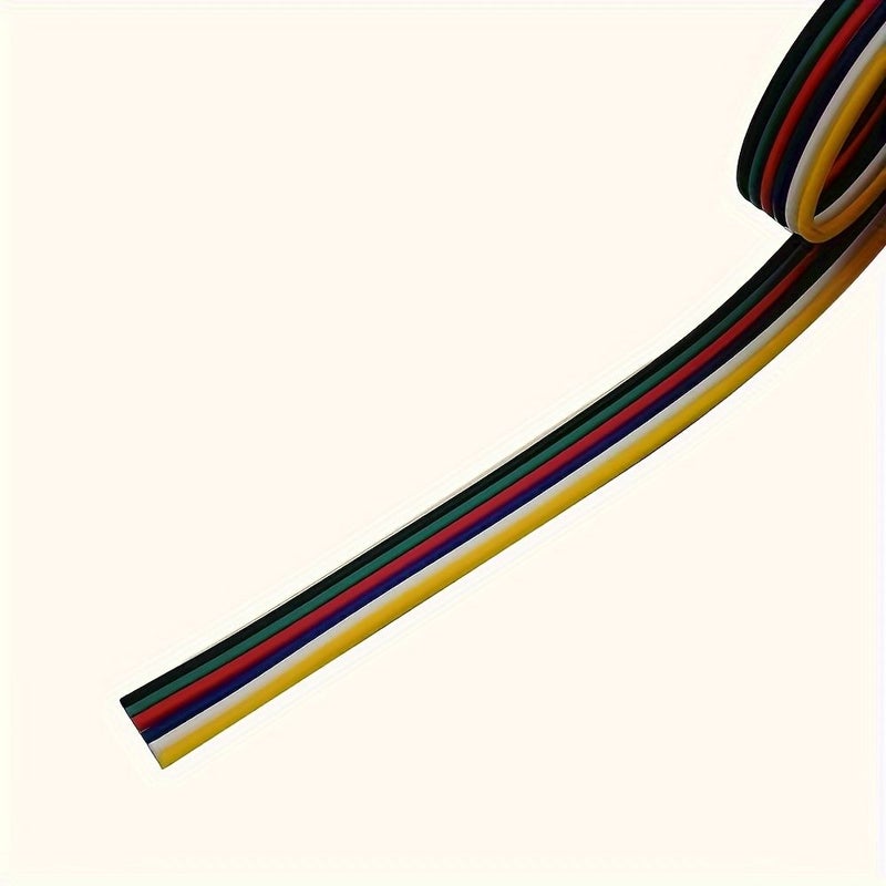 1pc 393.7 Inch 5pin Extension Wire Cable 24AWG LED Connector For WS2812 WS2811 RGB RGBW RGB CCT 5050 3528 LED Strip - Image 4