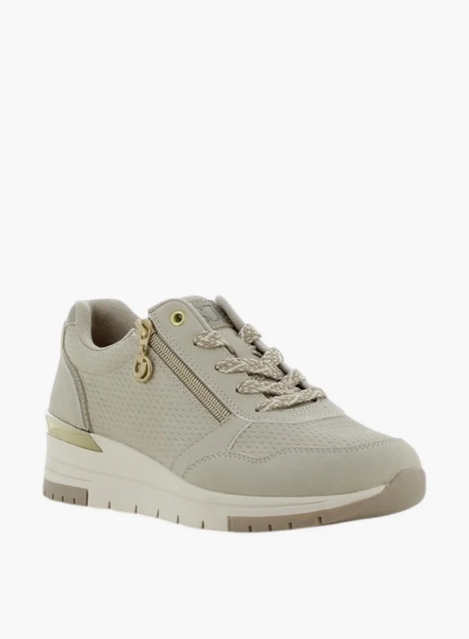 SJ SJ Women's Textured Lace-Up Closure Sneakers