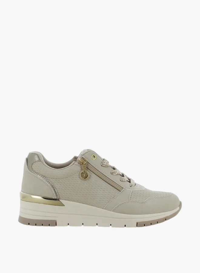 SJ SJ Women's Textured Lace-Up Closure Sneakers