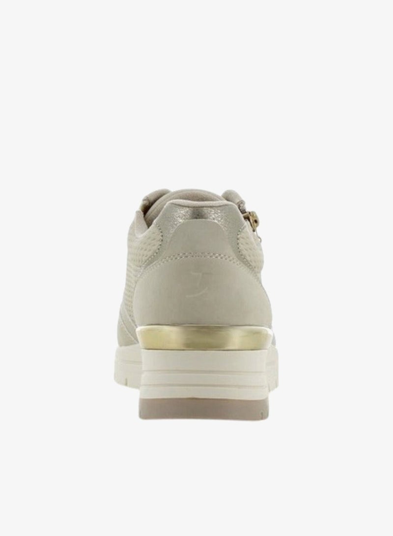 SJ Women's Textured Lace-Up Closure Sneakers - Image 4