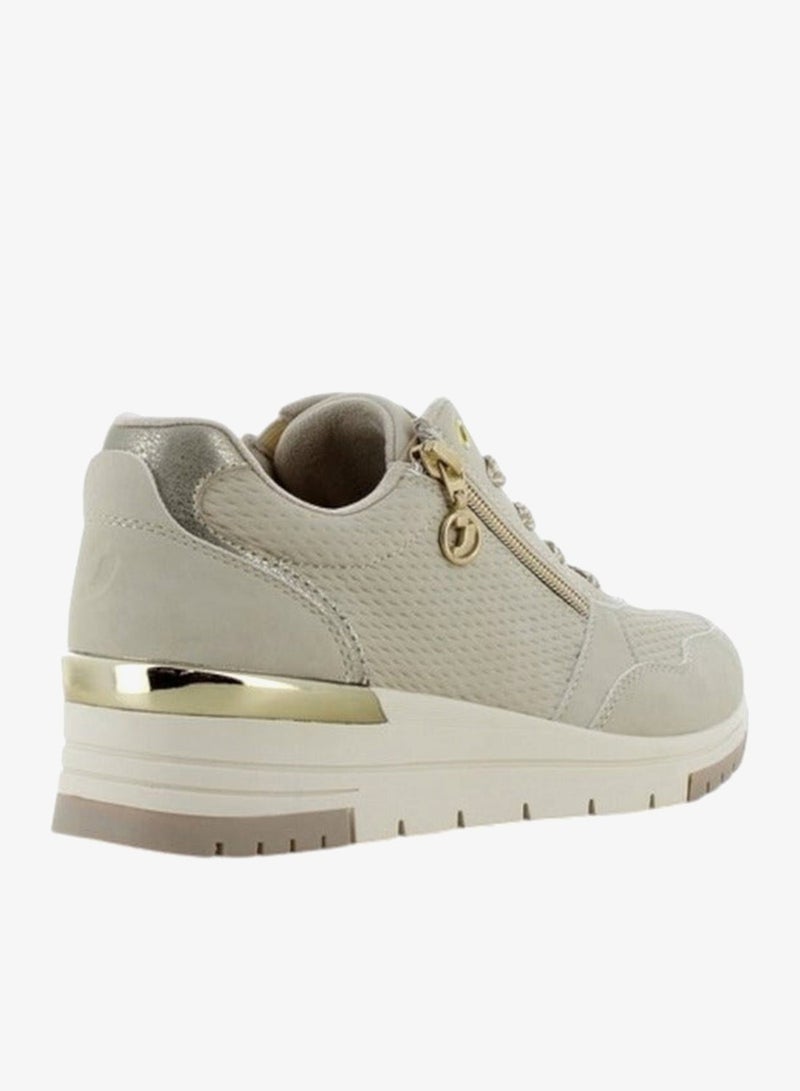 SJ Women's Textured Lace-Up Closure Sneakers - Image 3