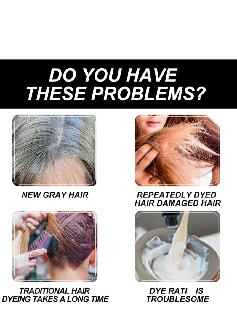 EELHOE Hair Dye Shampoo,3-In-1 Shampoo for Color Treated Hair,Instant Dye Shampoo,Hair Colour Shampoo for Women Grey Hair Coverage,Home Hair Dye Pure Plant Extract,Anti Grey Shampoo 200ml(Purple) - Image 5