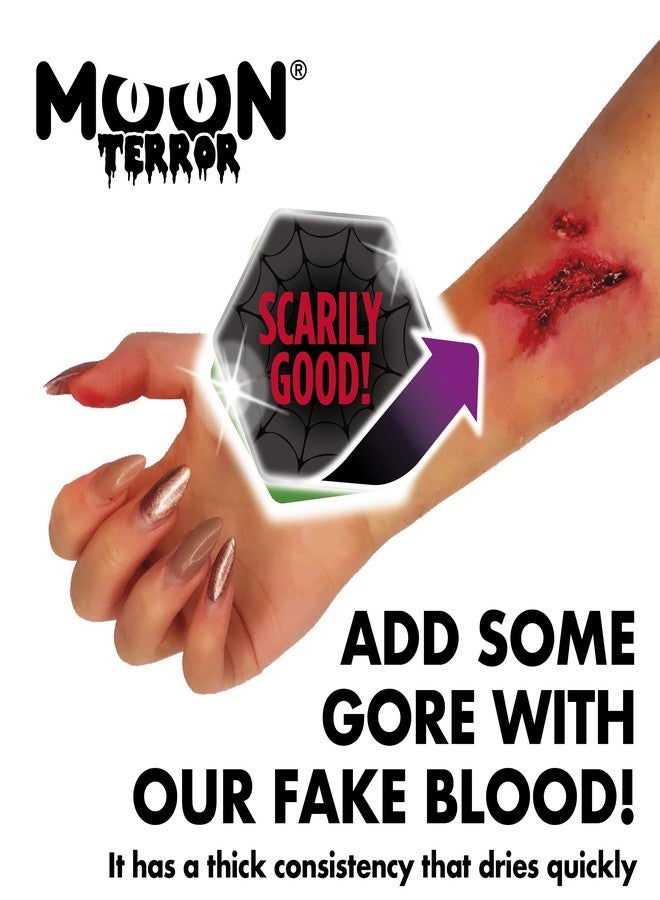 Moon Terror Fake Blood with Applicator - 0.34oz - SFX Make up for Halloween Vampire Zombie Theatre Stage - Special Effects Make up - Image 4