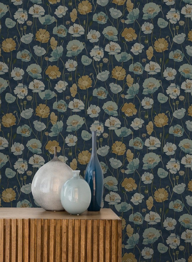 NuWallpaper Adelia Indigo Peel and Stick Wallpaper, NUS6429 - Image 3