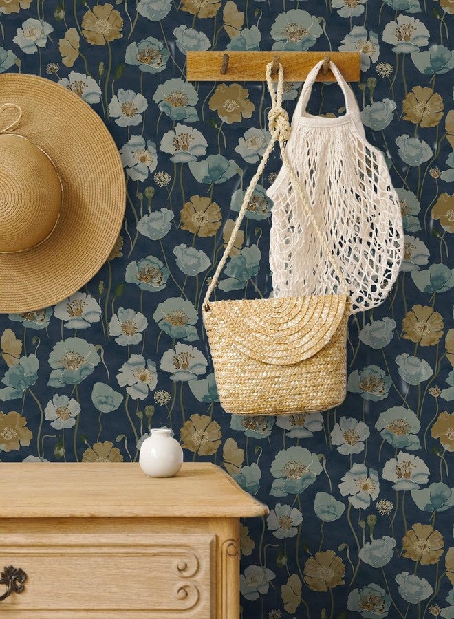 NuWallpaper Adelia Indigo Peel and Stick Wallpaper, NUS6429 - Image 2