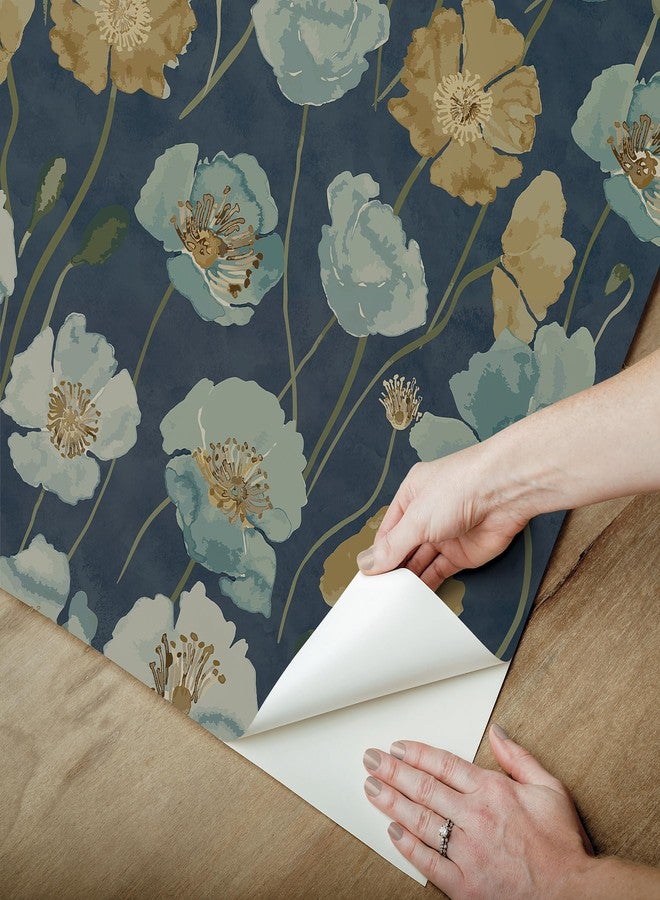 NuWallpaper Adelia Indigo Peel and Stick Wallpaper, NUS6429 - Image 4