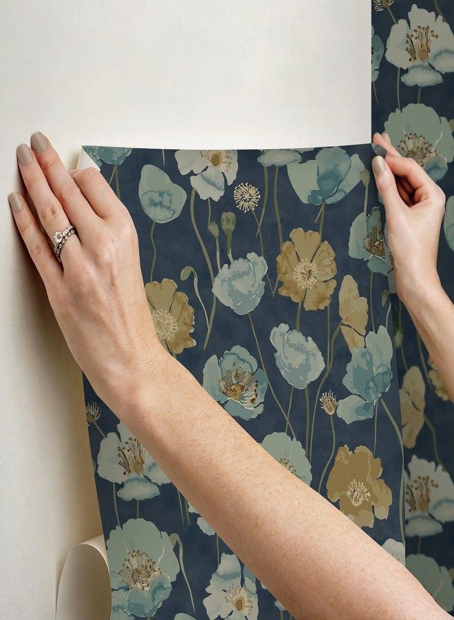 NuWallpaper Adelia Indigo Peel and Stick Wallpaper, NUS6429 - Image 5