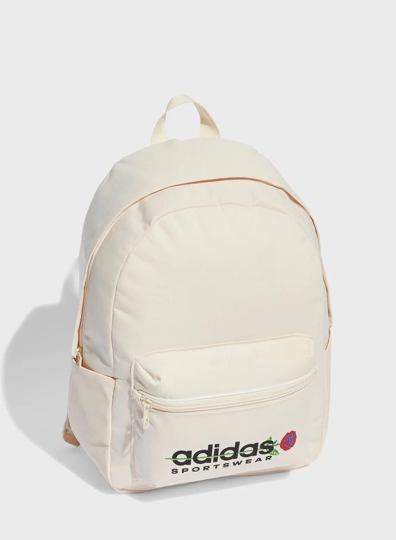 adidas حقيبة ظهر مزينة بزهور