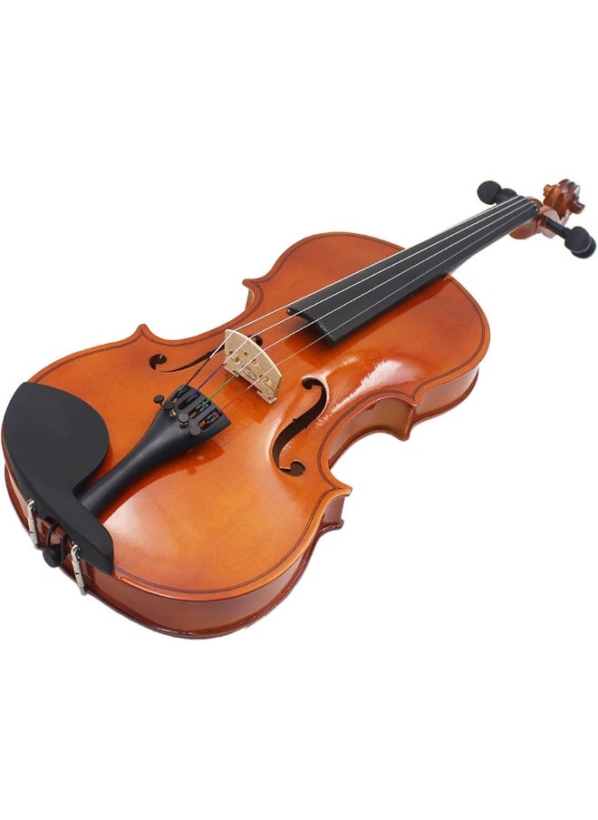 Megarya MegArya Violin Full Size 4/4 Natural Acoustic Solid Wood Violin Fiddle for Beginner with Case Rosin  - Image 1