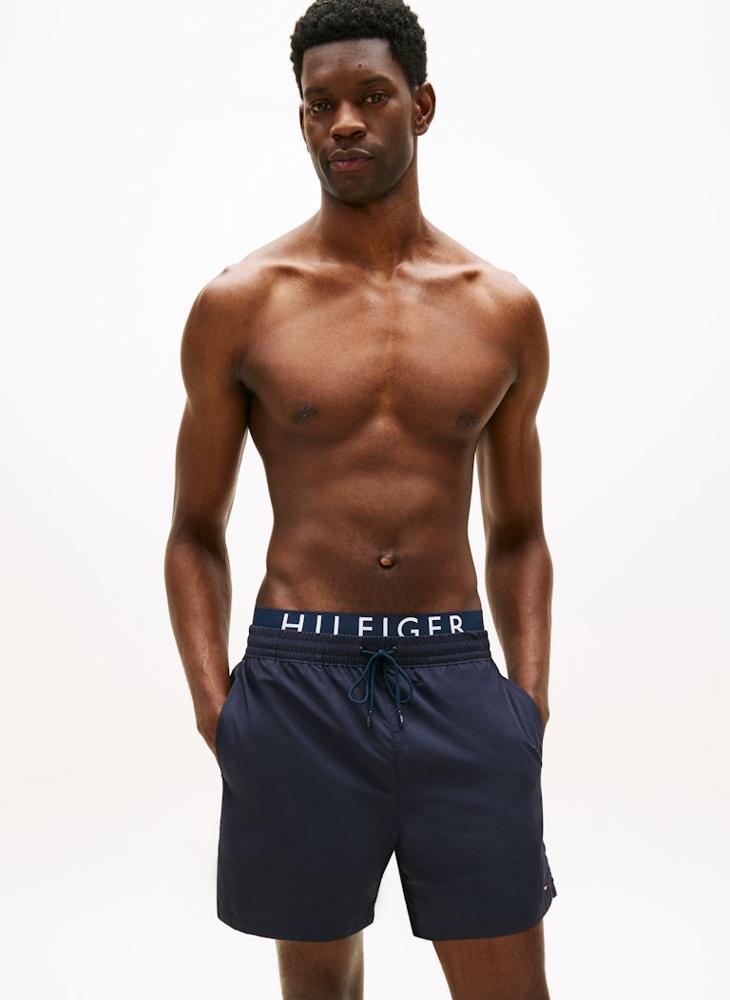 TOMMY HILFIGER Double Waistband Mid Length Swim Shorts - Image 1