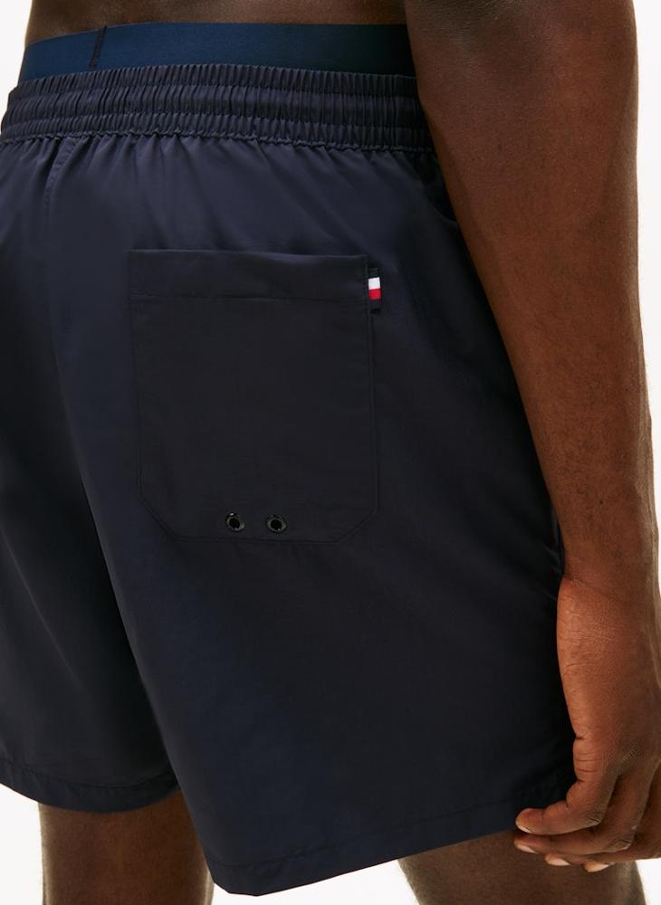 TOMMY HILFIGER Double Waistband Mid Length Swim Shorts - Image 3