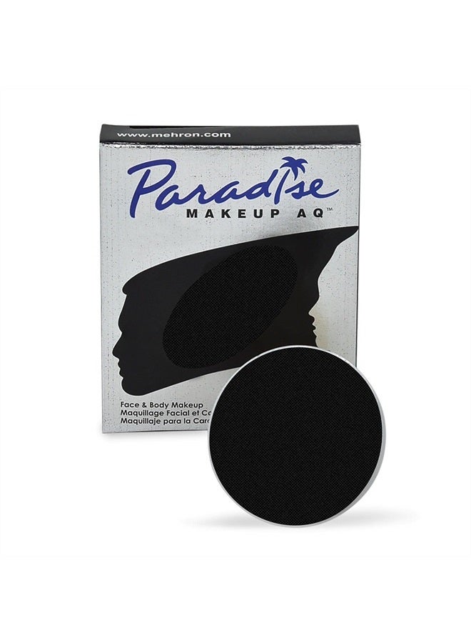 mehron Makeup Paradise Makeup AQ Refill Size | Stage & Screen Performance, Face & Body Painting, Beauty, Cosplay, and Halloween | Water Activated Face Paint, Body Paint .25 oz (7 ml) (BLACK) - Image 1