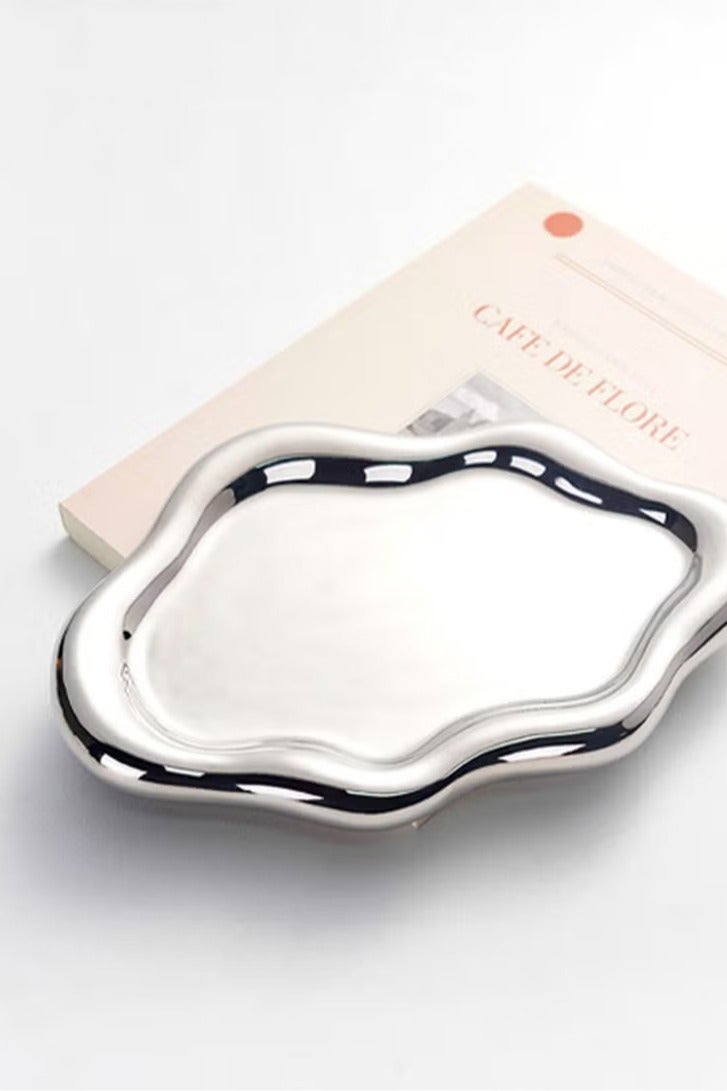 Bukela Women's Jewelry Storage Tray Trinket Tray, Ring Tray, Unique Cloud Shaped Ceramic Tray  - Image 1