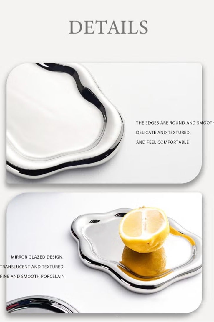 Bukela Women's Jewelry Storage Tray Trinket Tray, Ring Tray, Unique Cloud Shaped Ceramic Tray  - Image 4