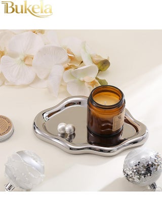 Women's Jewelry Storage Tray Trinket Tray, Ring Tray, Unique Cloud Shaped Ceramic Tray - view 3