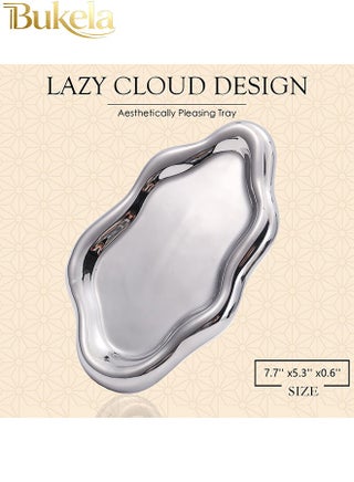 Women's Jewelry Storage Tray Trinket Tray, Ring Tray, Unique Cloud Shaped Ceramic Tray - view 2