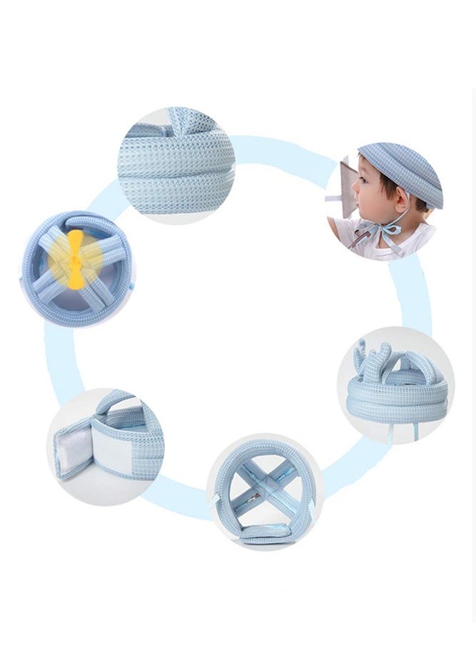Bebiland - Baby Head Protector for Crawling Walking Running Infant Safety, No Bumps and Soft Cushion Baby Helmet Suitable for Children Learning to Walk, Blue - Image 1