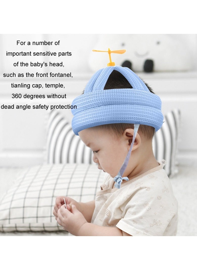 Bebiland - Baby Head Protector for Crawling Walking Running Infant Safety, No Bumps and Soft Cushion Baby Helmet Suitable for Children Learning to Walk, Blue - Image 1