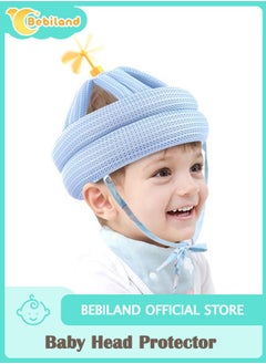 Baby Head Protector for Crawling Walking Running Infant Safety, No Bumps and Soft Cushion Baby Helmet Suitable for Children Learning to Walk, Blue