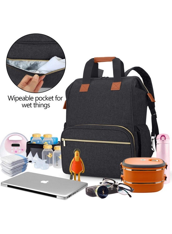 Teamoy Breast Pump Bag Compatible With Spectra S1S2 Medela And Cooler Bag Convertible Breast Pump Tote And Backpack With Laptop Sleeve For Working Moms Black - Image 4