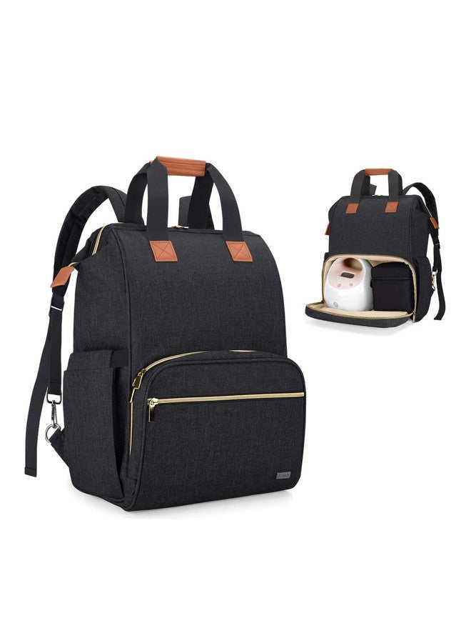 Teamoy Breast Pump Bag Compatible With Spectra S1S2 Medela And Cooler Bag Convertible Breast Pump Tote And Backpack With Laptop Sleeve For Working Moms Black - Image 2