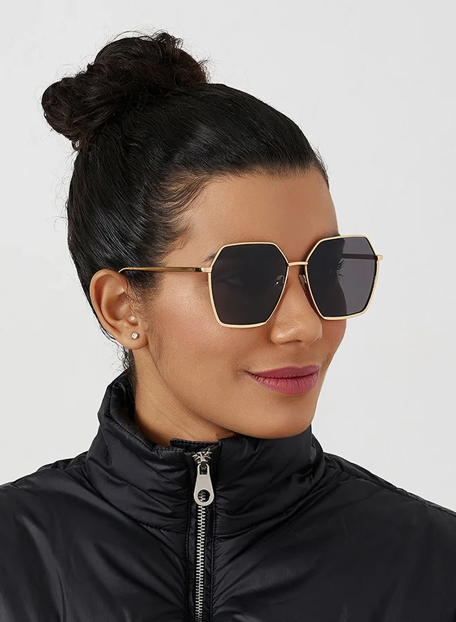 Blackout BlackOut STARK Women’s Hexagon Sunglasses with UV400 Protection